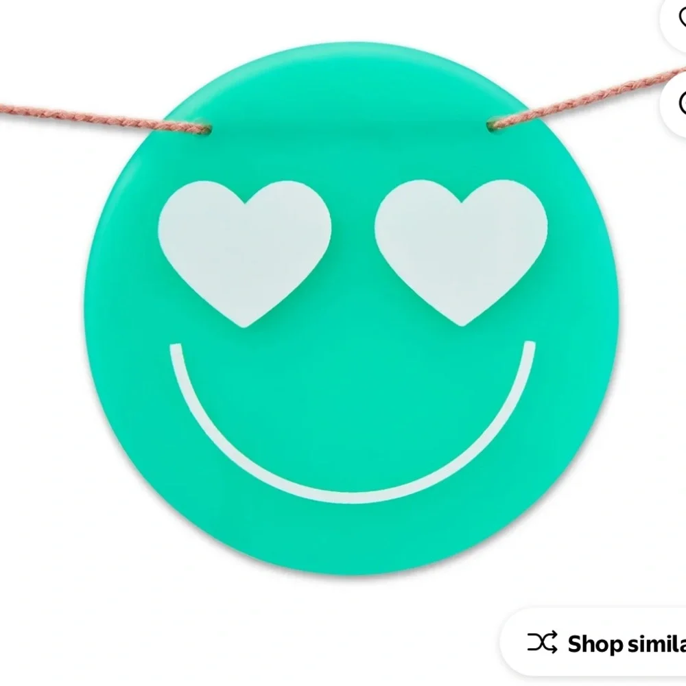 Valentine's Day Smiley Face Garland by Celebrate It NWT